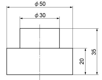 テクニカルイラストで径の異なる円柱の説明図01