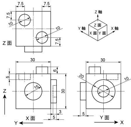 テクニカルイラストにおける楕円の整列01
