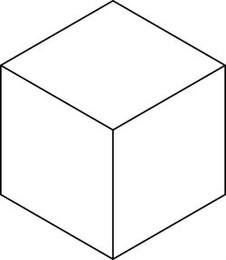 テクニカルイラスト立方体