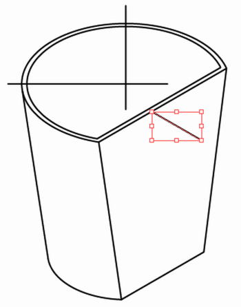 アイソメ図（立体図）でコップを描く13